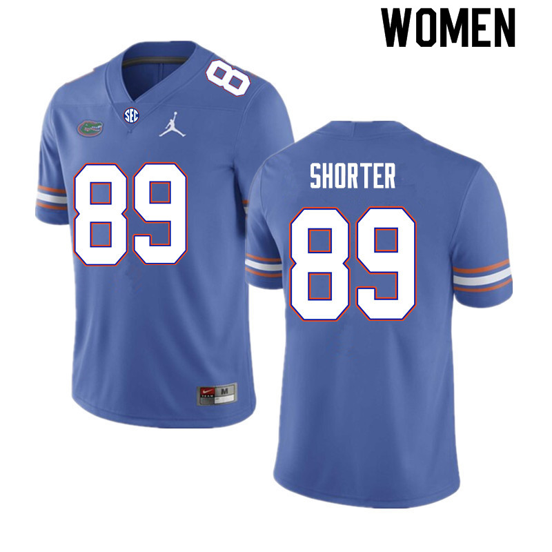Women #89 Justin Shorter Florida Gators College Football Jerseys Sale-Royal - Click Image to Close